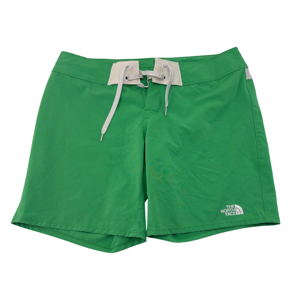The North Face Womens Green Lace Up Board Shorts Size 4 Regular Swim Trunks